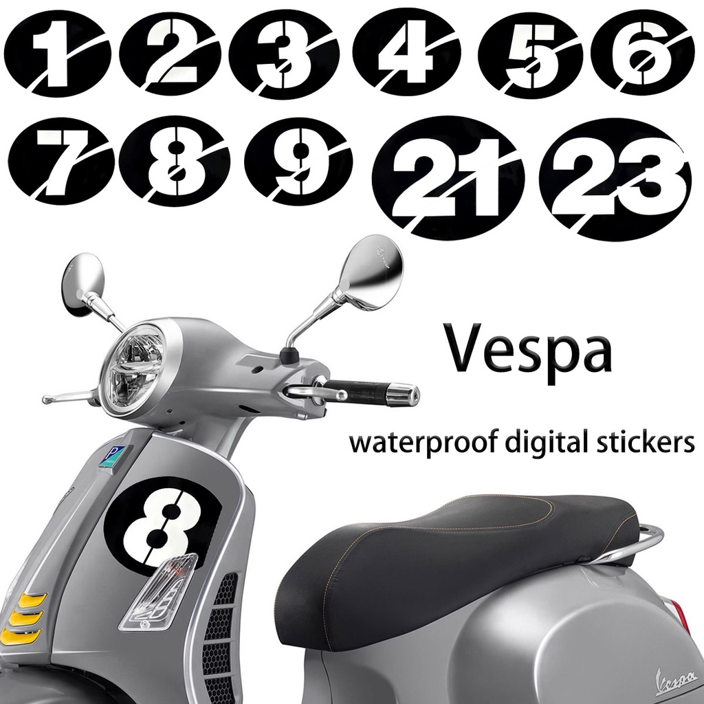 3m สติกเกอร์รถจักรยานยนต์ Piaggio Vespa Series NO.6 Vespa Sei 6 Giorni GT GTS GTL GTV 125 250 300 Super GTS300ie VXL150 Decal