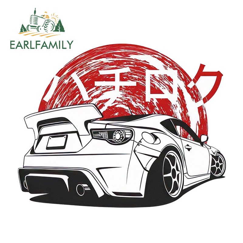 Earlfamily สติกเกอร์ กันน้ํา ลายอนิเมะญี่ปุ่น JDM AE86 GTR ขนาด 13 ซม. x 7.3 ซม. สําหรับติดตกแต่งหน้าต่างรถยนต์