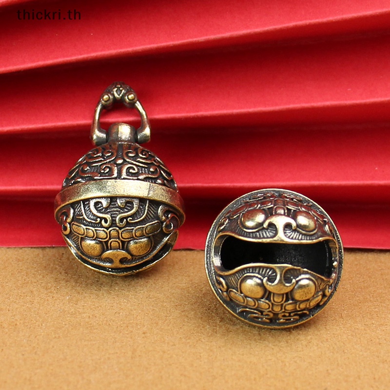 TT Vintage ทองเหลืองพวงกุญแจทองแดงบริสุทธิ์ตะกละจี้รถจี้ขนาดเล็กผู้ชายและผู้หญิง PL