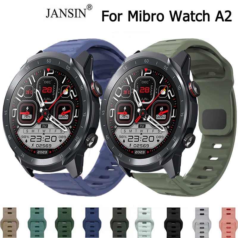 สาย Mibro Watch A2 สายนาฬิกา สายนาฬิกา ซิลิโคน สำหรับ mibro watch a2 สมาร์ทวอทช์