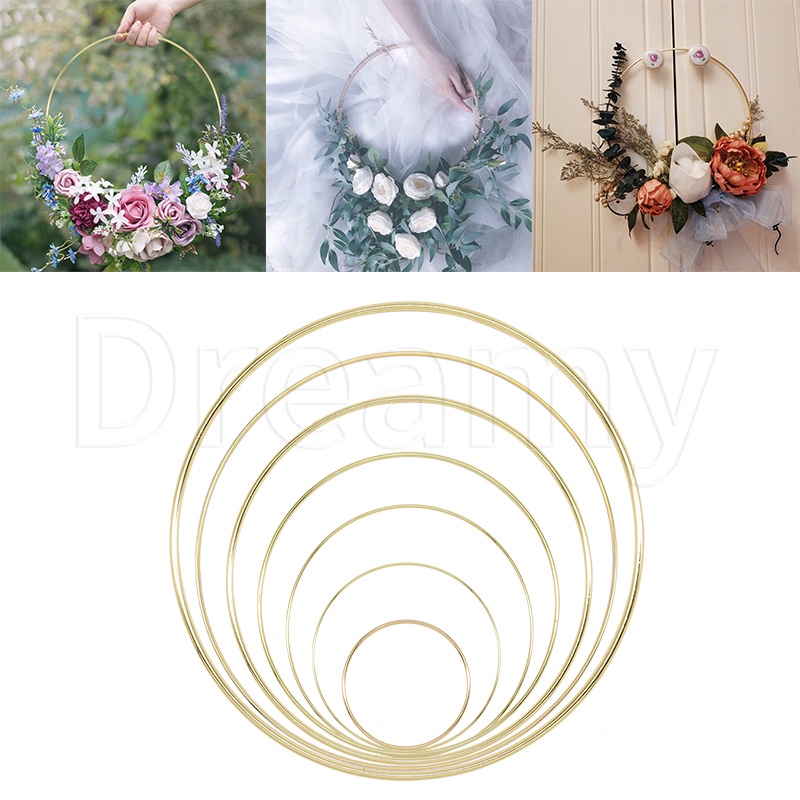 [ขายดี] พวงมาลัยโลหะ ห่วงเหล็ก แฮนด์เมด DIY สําหรับเจ้าสาว ดอกไม้