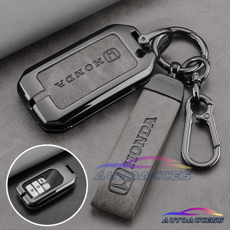 เคสกุญแจรีโมตรถยนต์ โลหะผสมสังกะสี สําหรับ Honda Civic City Jazz Brio BRV Accord CRV Mobilio HRV Odyssey Accord Fit VEZEL XRV BREEZE CRIDER INSPIRE