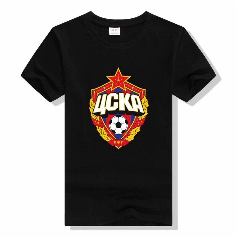 เสื้อยืดผ้าฝ้ายพรีเมี่ยม เสื้อยืด พิมพ์ลายโลโก้มอสโคว์รัสเซีย HC CSKA Moscow Russia KHL Club สําหรับ