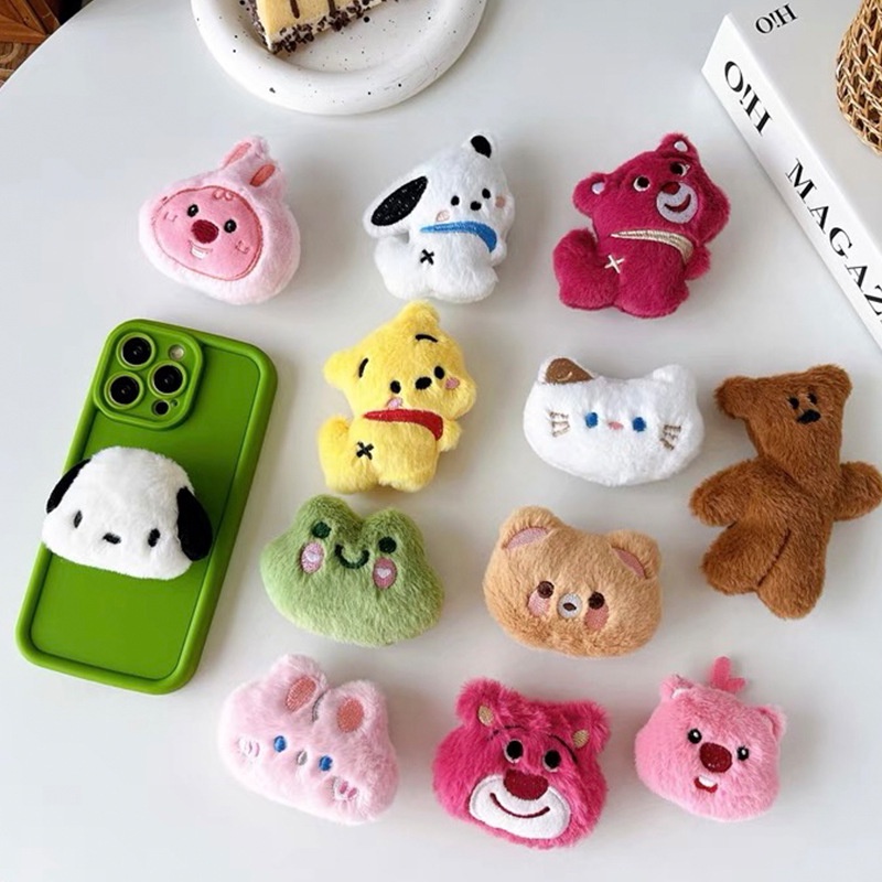 ตุ๊กตาการ์ตูน ที่จับโทรศัพท์ แหวนนิ้ว ที่วางโทรศัพท์ สีเงิน Griptok ตัวยึด ซ็อกเก็ต ที่จับโทรศัพท์ แบบธรรมดา