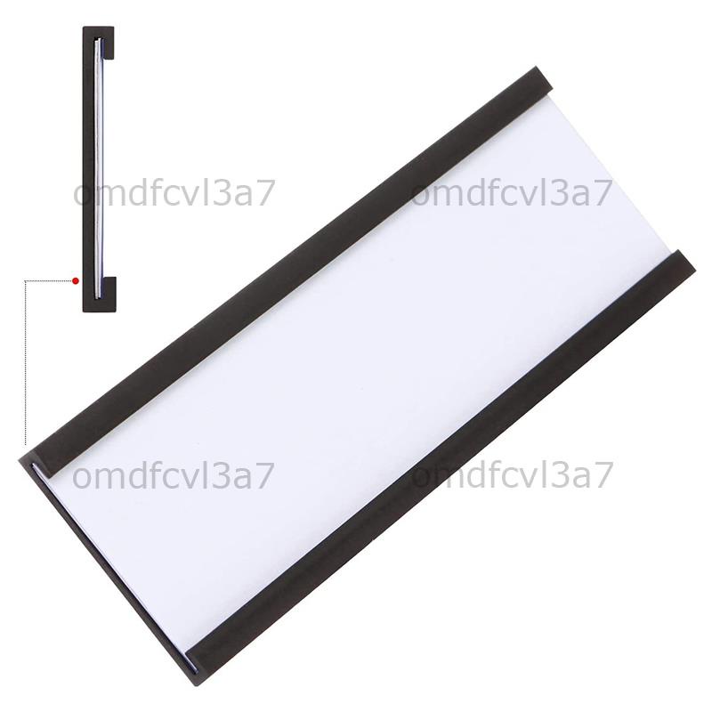 【omdfcvl3a7】ที่ใส่ป้ายฉลากแม่เหล็ก พร้อมที่ใส่บัตร แม่เหล็ก พลาสติกใส 1x3 นิ้ว 30 ชิ้น