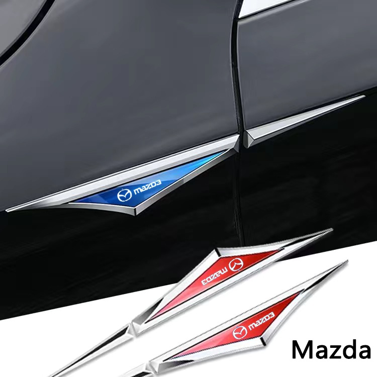 Mazda สติกเกอร์ โลหะผสม อุปกรณ์เสริม สําหรับตกแต่งรถยนต์ Mazda จํานวน 2 ชิ้น