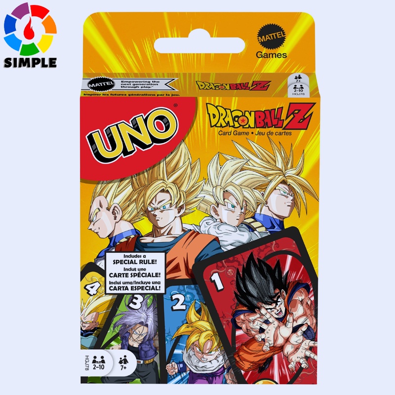 UNO Dragon Ball Z Card Game Japanese Manga Theme 112 Cards