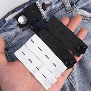 อุปกรณ์เย็บผ้า DIY - เข็มขัดกระดุม - ตัวขยายเอว - แถบคาดเอว Unisex - ปรับได้, ความยืดหยุ่น - ปุ่มกางเกงยีนส์ หัวเข็มขัดขยาย - หัวเข็มขัดยีนส์ - สําหรับผู้หญิงตั้งครรภ์, สีโอเบส