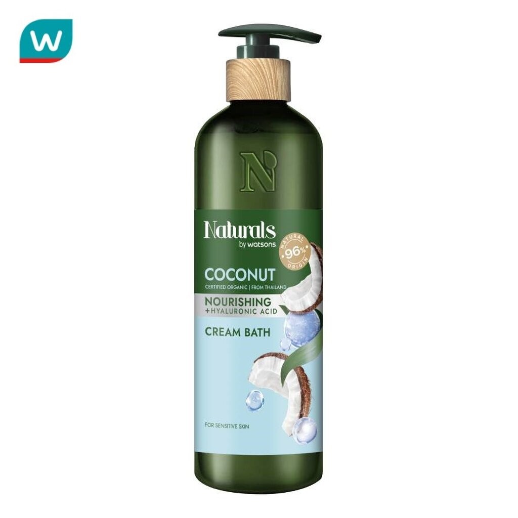 Naturals by Watsons เนเชอรัล บาย วัตสัน โคโคนัท นูริชชิ่ง ครีม บาธ490มล