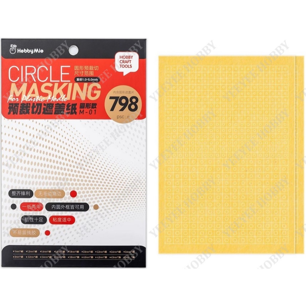 HOBBY MIO TOOLS - M-01 - PRE-CUT เทปปิดสีกลม