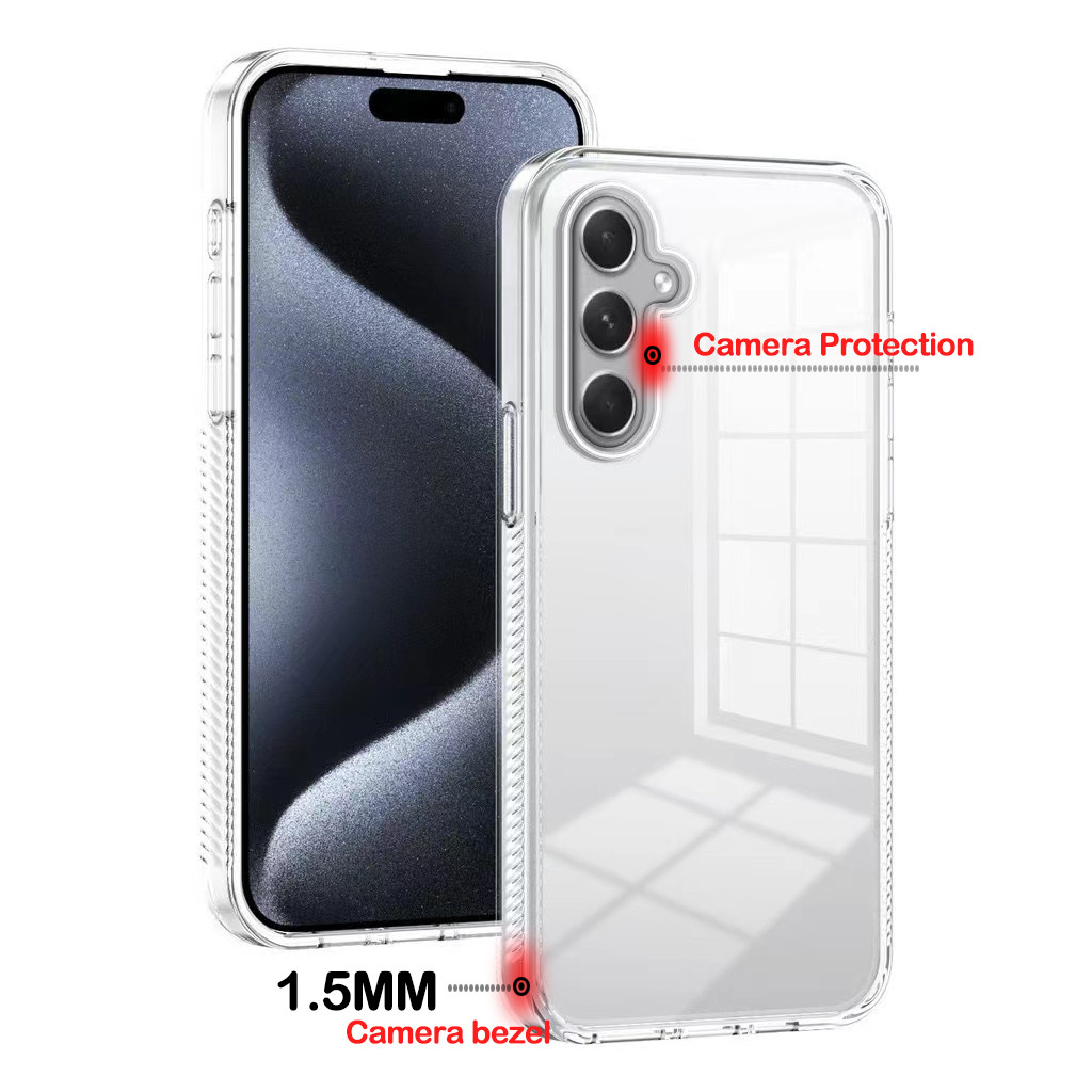 ส่งด่วน เคสโทรศัพท์ แข็งใส สำหรับ Samsung A16 A26 A36 A56 A06 A05 A05S A55 A25 A35 A15 S24fe S24 S25 Ultra 041