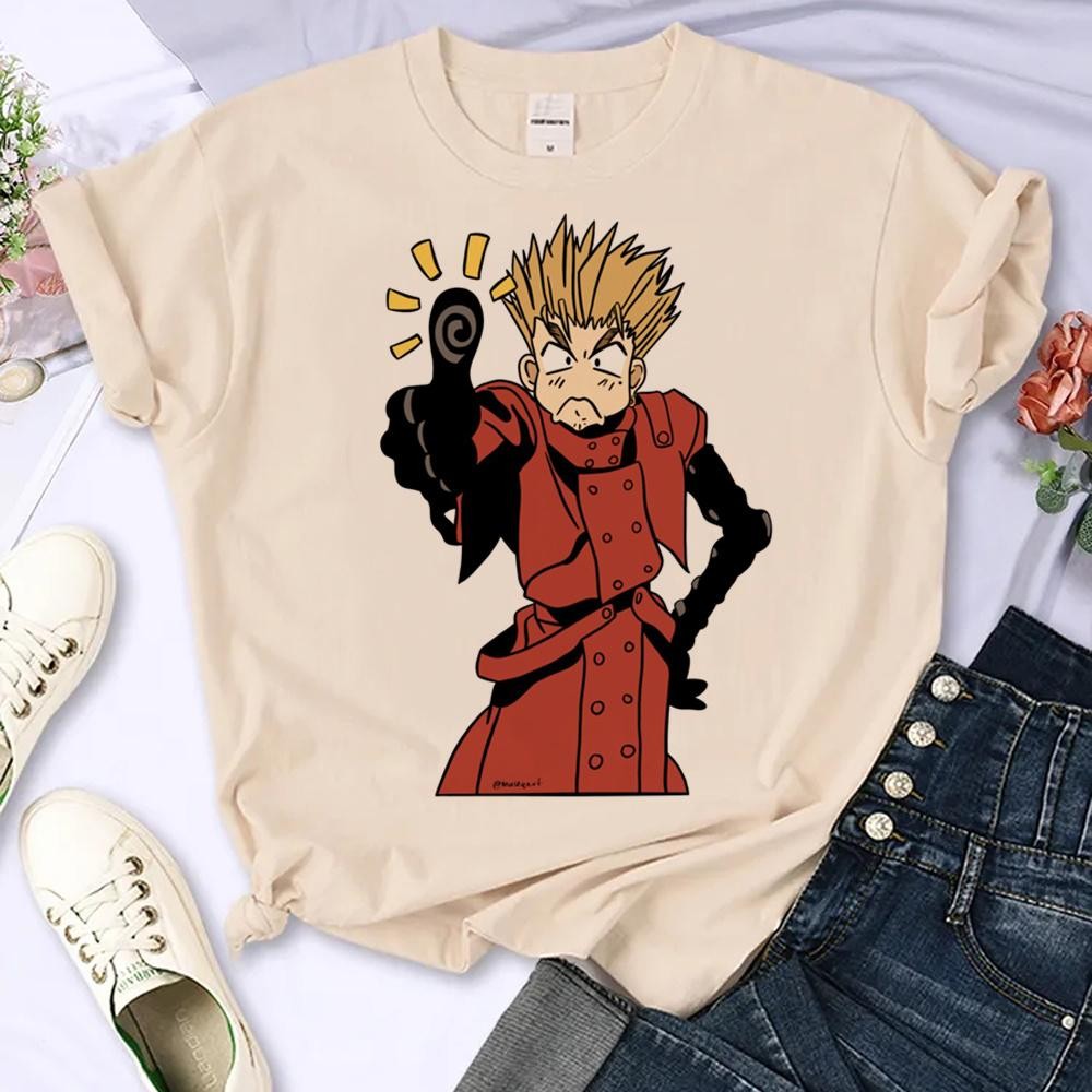 Trigun tshirt ผู้หญิง y2k ตลก Tee หญิง y2k เสื้อผ้าตลก