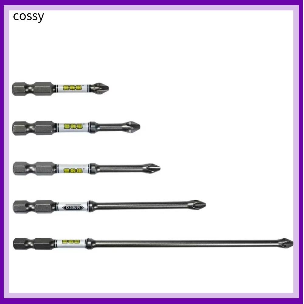 ดอกไขควงแฉกกระแทก COSSY, ดอกไดร์เวอร์ทนแรงกระแทกกันลื่น, 50-150 มม. ทนต่อการสึกหรอ Hex Shank ไขควงชุดหัว