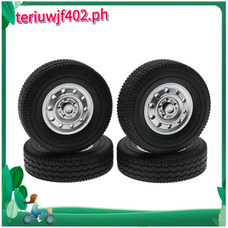 4 ชิ้นล้อยาง Tyre สําหรับ WPL D12 Mini 1/16 RC Drift รถบรรทุกรถอะไหล่อุปกรณ์เสริม
