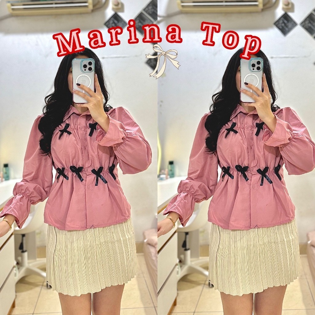 KEMEJA WILLSHA - ZJD BLOUSE SUNNY PITA / Marina Top Blouse Pita coquette / CASUAL OUTFIT KEKINIAN / 