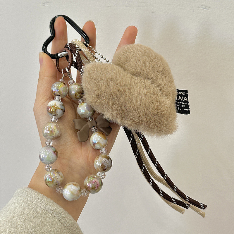 Mountaineering Buckle Plush Heart-shaped จี้พวงกุญแจสําหรับกระเป๋าผีเสื้อโบว์ตกแต่งของขวัญส่วนบุคคลสําหรับเพื่อน - รูปที่ 6