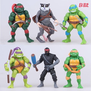 โมเดลตุ๊กตาฟิกเกอร์ นินจาเต่า ขยับได้ 12 ซม. TMNT2014 6 โมเดล