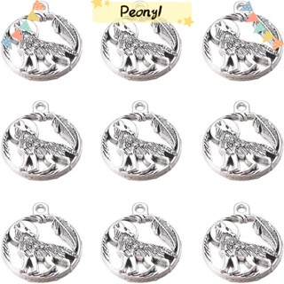 Pdony สร้อยข้อเท้า โลหะผสมเงิน ลายหมาป่าโบราณ 0.99*0.82 นิ้ว 70 ชิ้น