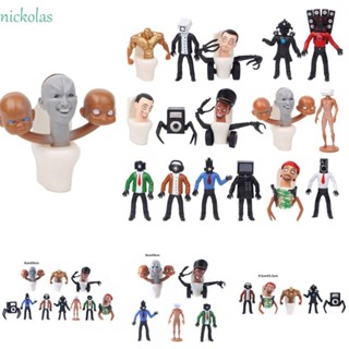 Nickolas โมเดลฟิกเกอร์ รูปกล้องถ่ายรูป Skibidi Toilet Action Figure ของเล่นสําหรับเด็ก