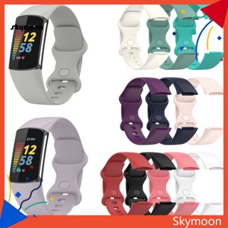 Skym* สายนาฬิกาข้อมือซิลิโคน กันเหงื่อ ใส่สบาย ทนทาน สําหรับ Fitbit Charge 5 เหมาะสําหรับผู้ซื้อเอเชียตะวันออกเฉียงใต้