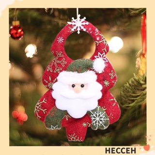 Hecceh จี้ตุ๊กตาซานตาคลอส สโนว์แมน น้ําหนักเบา สําหรับตกแต่งต้นคริสต์มาส DIY 3 ชิ้น