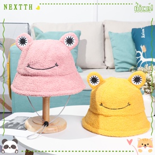 Nextth หมวกบักเก็ตลําลอง กันลม ลายกบน่ารัก แฟชั่นฤดูหนาว