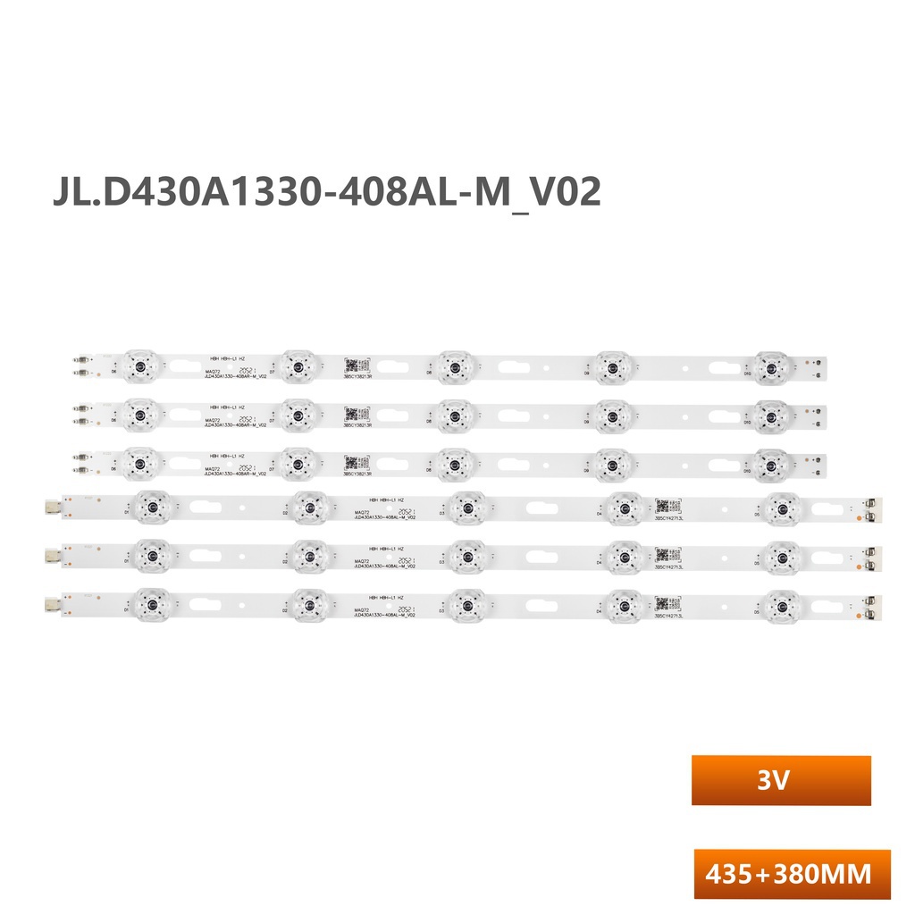 6 ชิ้น = 3 ชุด led backlight strip สําหรับ Samsung JL.D430A1330-408AR-M 408AL UN43TU700DF 7000 8000 