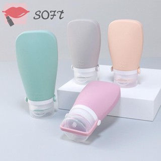 Softness ขวดบีบซอส เครื่องปรุง พร้อมแปรงซิลิโคน 60 มล. แบบพกพา กันรั่วซึม พร้อมแปรงทําความสะอาด 2 ชิ้น