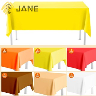 Jane ผ้าปูโต๊ะปาร์ตี้ 6 สี 54 X 72 นิ้ว ทนความร้อน PEVA 12 ชิ้น