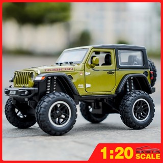 Klt โมเดลรถยนต์ 1:20 Jeep Wrangler Rubicon โลหะผสม ของเล่นสําหรับเด็ก