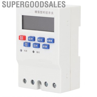 Supergoodsales Digital Timer  Auto Start Programmable Switch DIN Rail Mounting Power Off Memory for Water Pump