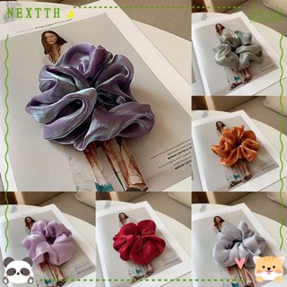 Nextth Scrunchie ที่คาดผมหางม้า ผ้าไหมซาติน กลิตเตอร์ หลากสี