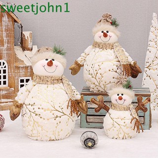 Sweetjohn ตุ๊กตาสโนว์แมน ผ้ากํามะหยี่ขนนิ่ม สําหรับตกแต่งบ้าน