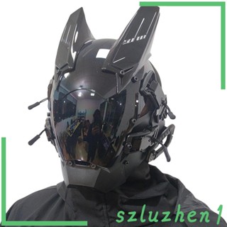 [Szluzhen1] หน้ากากเดรดล็อก พร้อมไฟ LED สไตล์พังก์ สําหรับผู้ใหญ่ เหมาะกับงานรื่นเริง งานปาร์ตี้