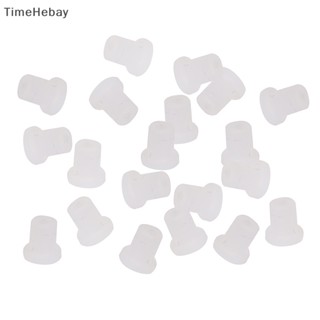 Timehebay จุกยางซิลิคอน สีขาว DIY อุปกรณ์เสริม 10 ชิ้น