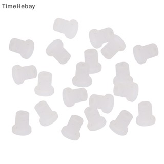 Timehebay จุกยางซิลิคอน สีขาว DIY อุปกรณ์เสริม 10 ชิ้น