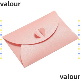 Valour ถุงกระดาษใส่ซองจดหมาย 50 ชิ้น และซองจดหมาย ประดับมุก สีชมพู 50 ชิ้น