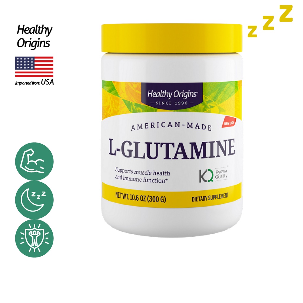 เฮลท์ตี้ ออริจินส์ แอล-กลูตามีน 300 กรัม ชนิดผง กรดอะมิโน กลูตามีน, Healthy Origins L-Glutamine Powder /กินร่วมกับ บี...