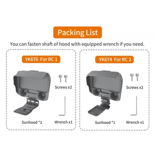 Sunnylife 2 In 1 ป้องกันหน้าจอสําหรับ DJI Air 3S RC 2/Air 3/Mini 4 Pro/Mini 3 Pro/RC/RC 2 รีโมทคอนโทรล Sun Hood ม่านบังแดดฝาครอบป้องกัน