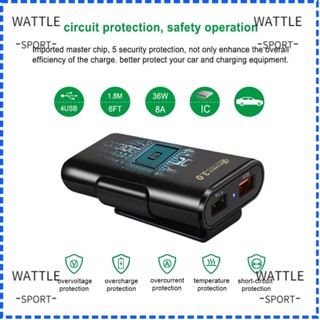 Wattle ซ็อกเก็ตชาร์จ USB QC3.0 อเนกประสงค์ สําหรับรถยนต์