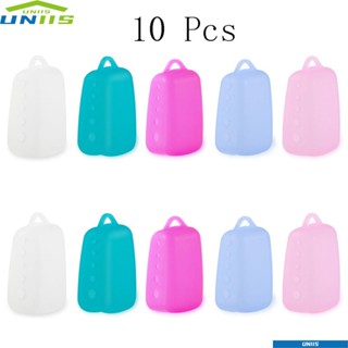 Uniis ฝาครอบหัวแปรงสีฟัน ซิลิโคน แบบพกพา ใช้ง่าย หลายสี สําหรับห้องน้ํา 10 ชิ้น