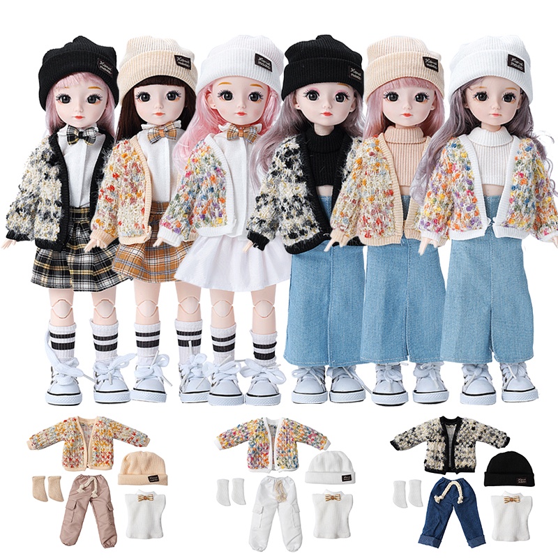 ชุดเสื้อผ้าลําลอง อุปกรณ์เสริม สําหรับตุ๊กตา 1/6 Bjd ขนาด 28-30 ซม.