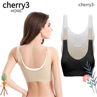 Cherry3 สปอร์ตบรา ผ้ายืด ไร้รอยต่อ สําหรับผู้หญิง