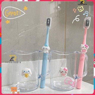 พร้อมสต็อก Sanrio Kids Coupleแปรงสีฟันเด็กผู้ใหญ่ครอบครัวพลาสติกน่ารักการ์ตูนแปรงสีฟันแปรงน่าทึ่ง_th