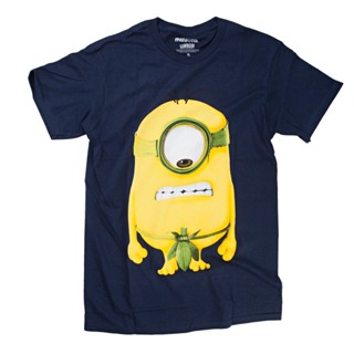 เสื้อยืดคอกลม แขนสั้น ผ้าฝ้าย 100% พิมพ์ลายการ์ตูน Despicable Me Minions Texas Minions พลัสไซซ์ สําหรับผู้ชาย