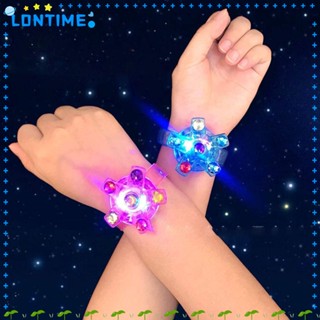 Lontime สร้อยข้อมือไฟไจโร LED พลาสติก หมุนได้ อุปกรณ์เสริม สําหรับปาร์ตี้ฮาโลวีน 12 ชิ้น