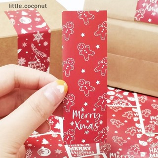 [little.coconut] สติกเกอร์ฉลาก ลายสัตว์ สโนว์แมน ต้นคริสต์มาส 6 แบบ สําหรับติดตกแต่งกล่องบรรจุภัณฑ์ 90 ชิ้น