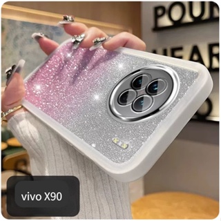 เคสโทรศัพท์มือถือ ซิลิโคน ไล่โทนสี สีชมพู สําหรับ Vivo X90 X90 Pro X80 X80 Pro X70 X70 Pro X60 X50 X50 Pro