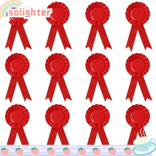 SOLIGHTER เหรียญรางวัล ริบบิ้นรางวัล สีแดง ชุดริบบิ้นเปล่า ริบบิ้นจดจําสถานที่ 1 สําหรับการแข่งขัน