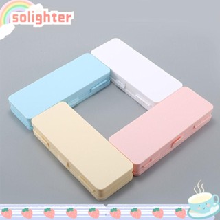 SOLIGHTER กล่องดินสอ แบบพกพา สองด้าน